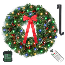 Lade das Bild in den Galerie-Viewer, A6505，24&quot; Christmas Wreath for Front Door   @
