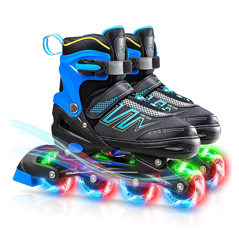 A0850,, Adjustable Inline Skates with All Light up Wheels