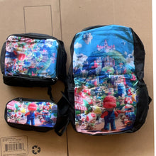 Load image into Gallery viewer, A6760 School bag Medium Lunch bag Pencil Holder 3 pieces set
