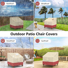 Carregar imagem no visualizador da galeria, A6387，Patio Chair Covers, 600D Heavy Duty Outdoor Lawn Patio Furniture Covers (37&quot; W x 40&quot; D x 30&quot; )
