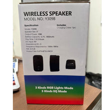 Load image into Gallery viewer, A1078, Bluetooth Wireless Speaker with RGB Lights 8&quot;(Y309B)  .C24. &amp;
