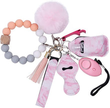 Load image into Gallery viewer, A6323,9PCS Bead Keychain Bracelet Full Set  (Mixed Color) @
