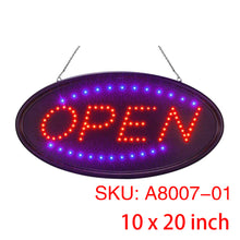 Carregar imagem no visualizador da galeria, A8007, LED Open Sign 10x20inch, 3 Kinds   @
